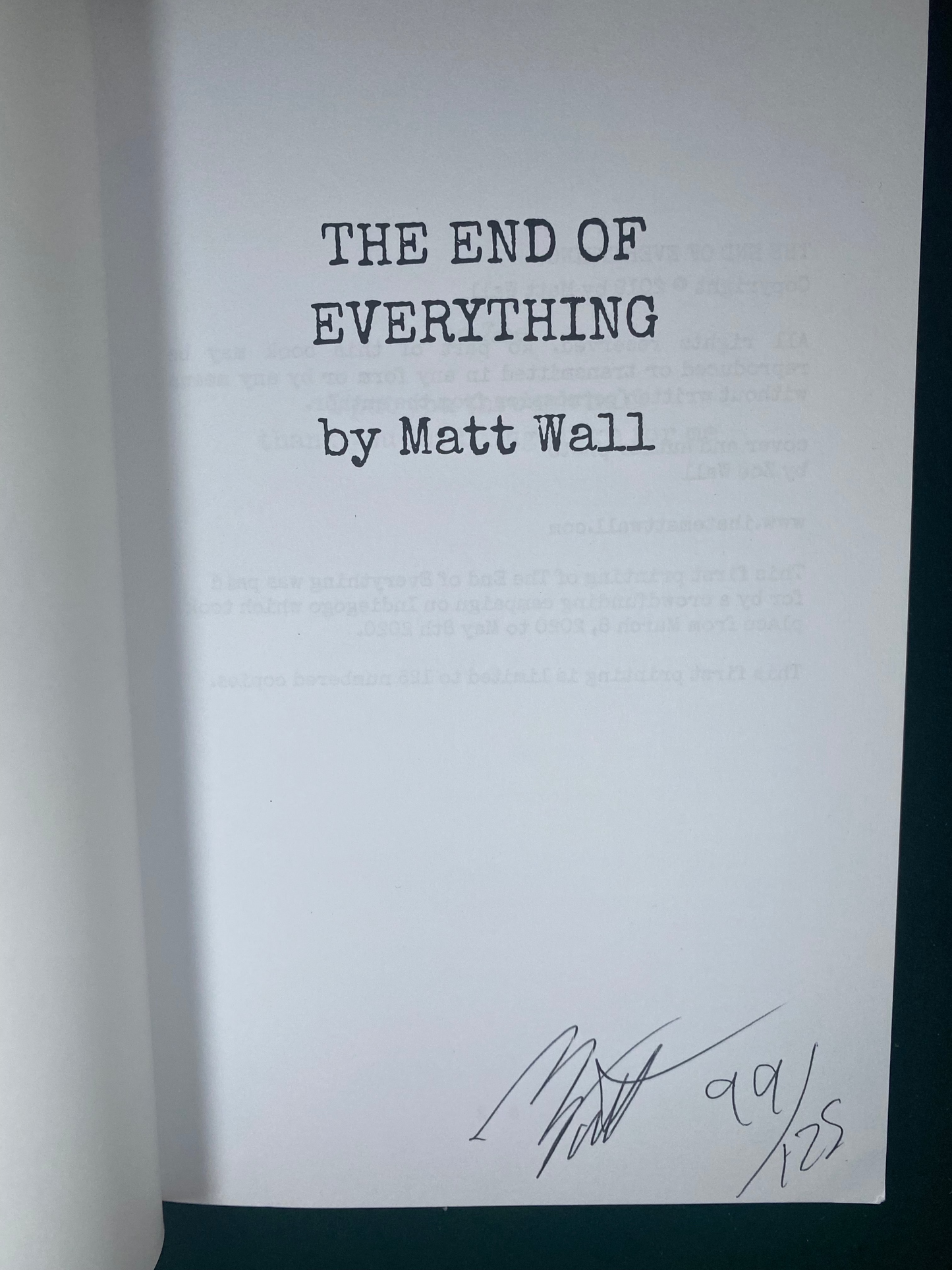 The End of Everything - New Poems 2019