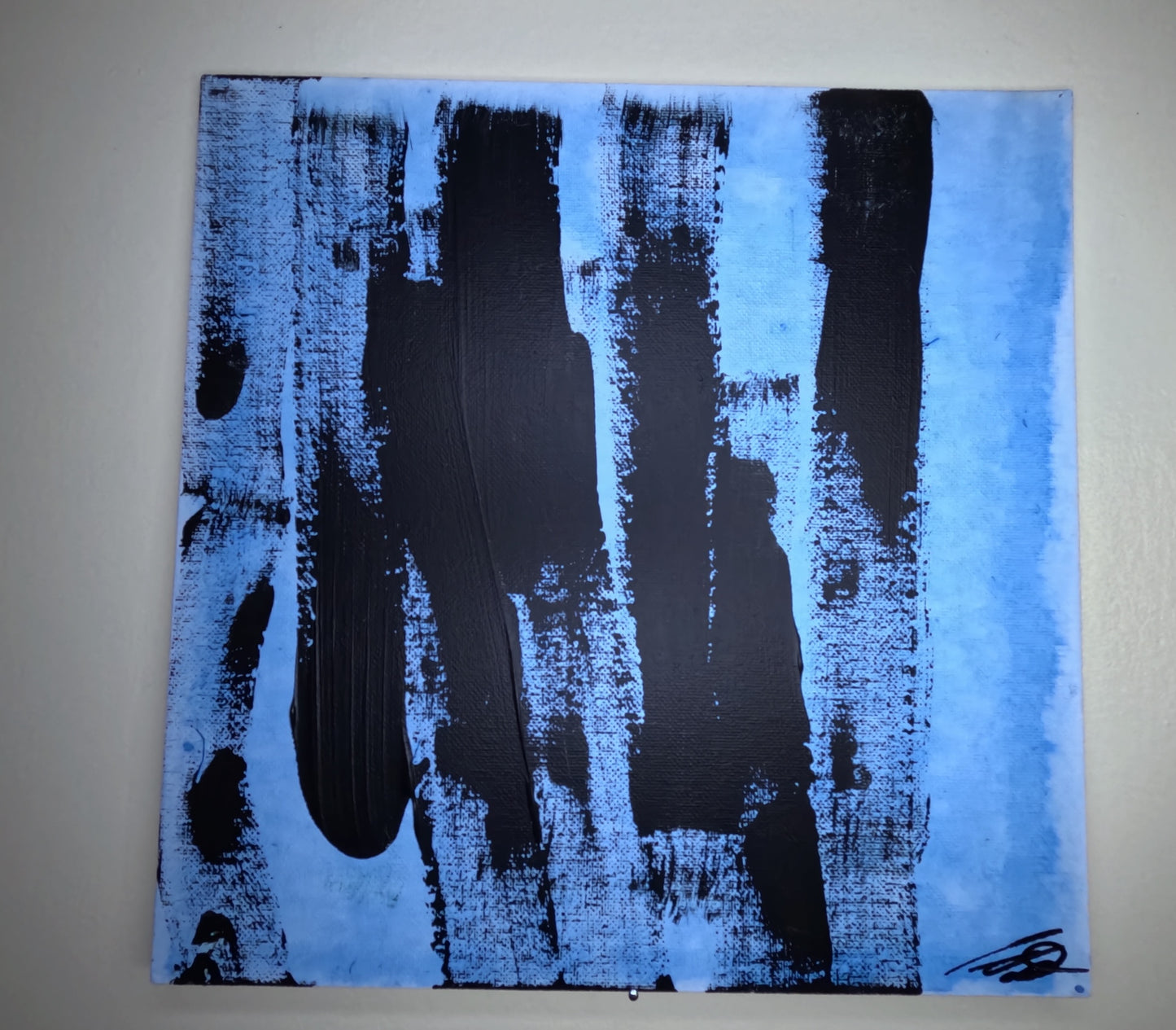 Untitled Panel 2 (Blue Concrete Stain and Black)